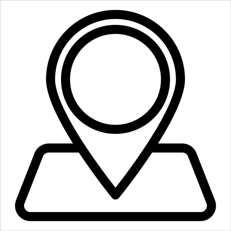 A location marker icon on a white background vector