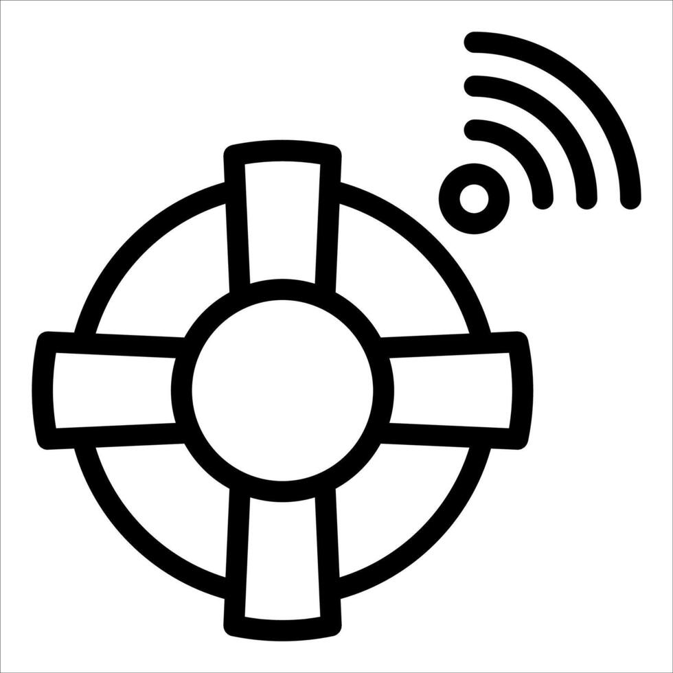 new unique black and white icon of a wifi signal vector