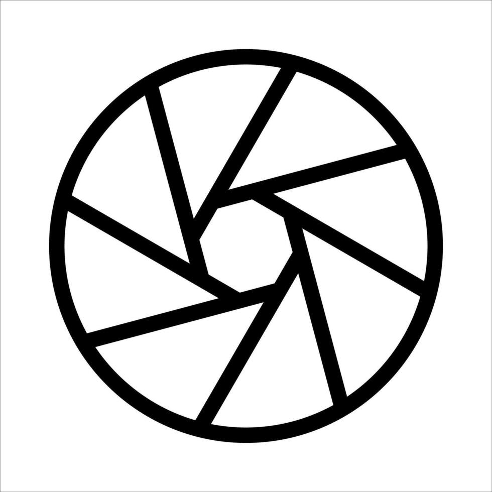A new black and white image of a camera lens vector