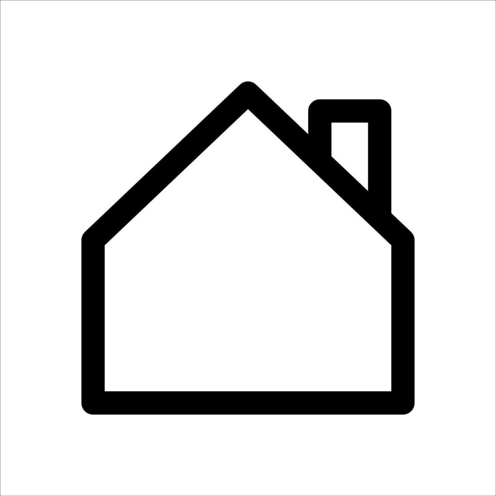 unique outline House icon vector