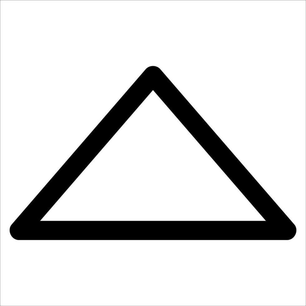 A new unique triangle with a black outline in white background vector