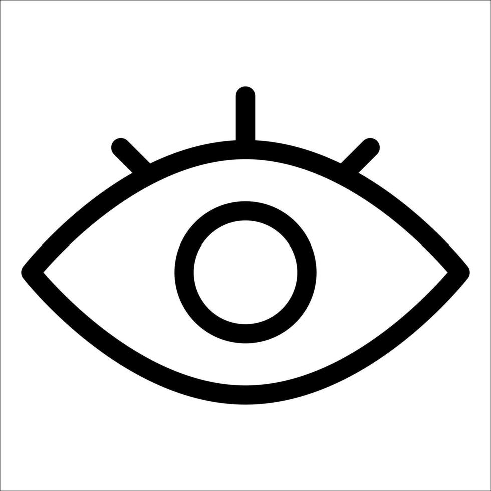 a new unique An eye icon in white background vector