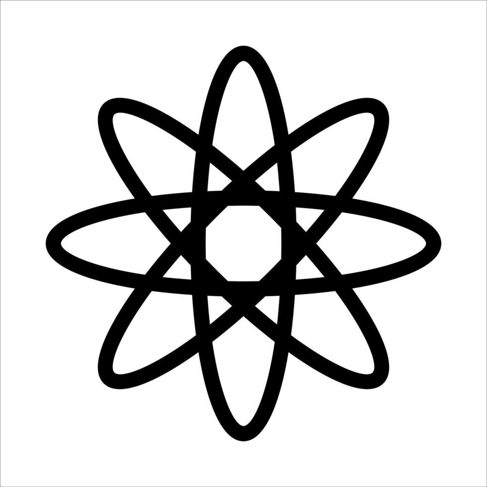 unique An atom symbol on a white background vector
