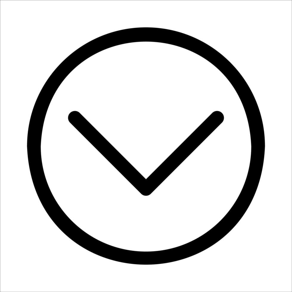 A unique black and white icon of a check mark in white background vector
