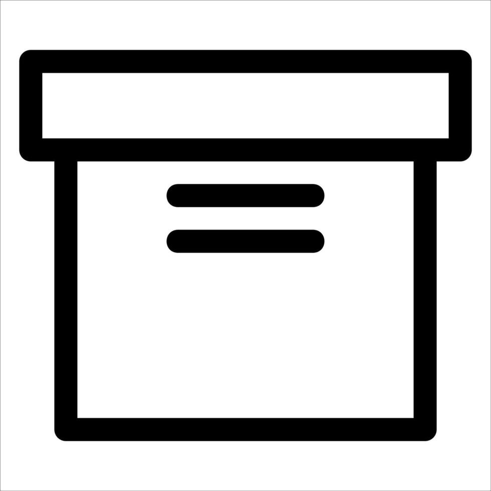 A unique icon of a box in white background vector