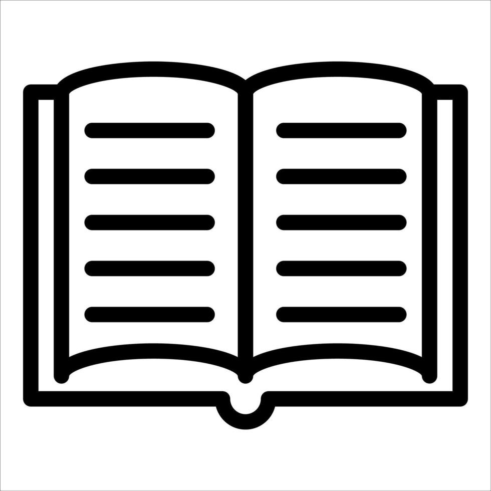 unique An open book icon on a white background vector