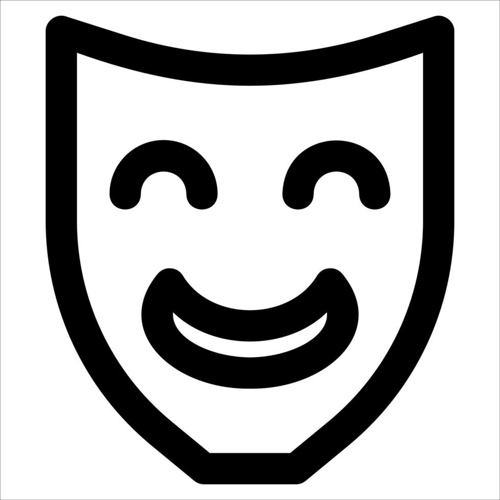 A unique black and white illustration of a mask vector