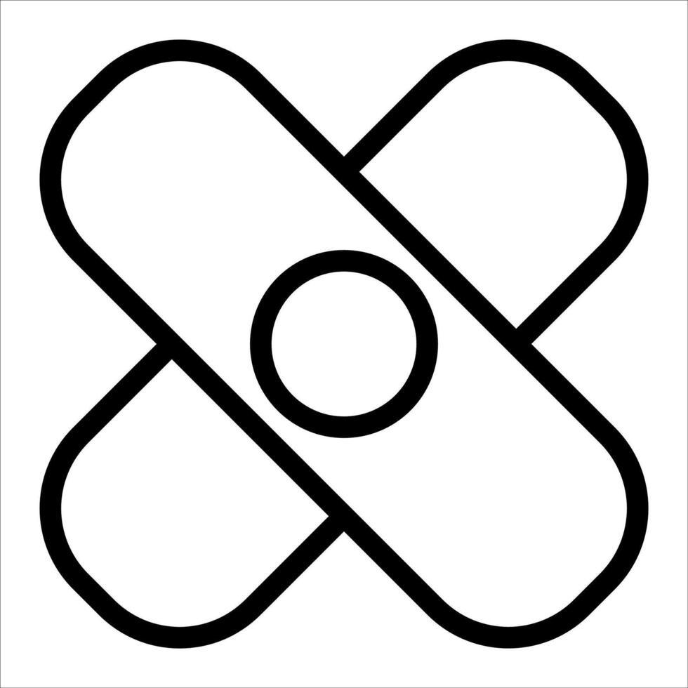 A new unique black and white icon of a bandage vector