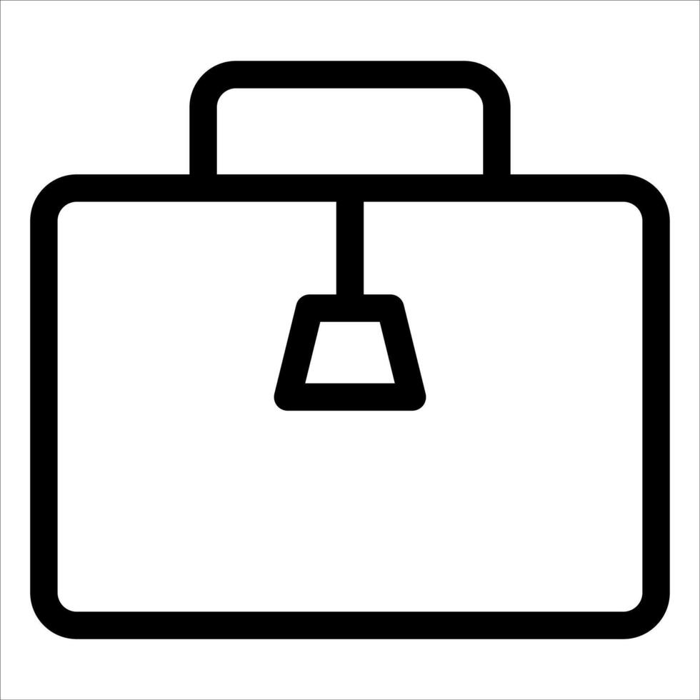 A new unique black and white icon of a briefcase vector