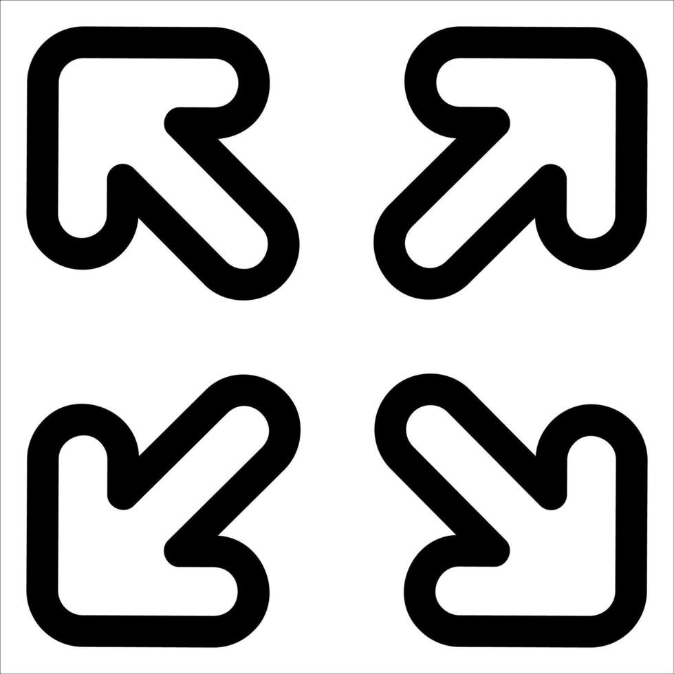 new Four arrows pointing in different directions on a white background vector