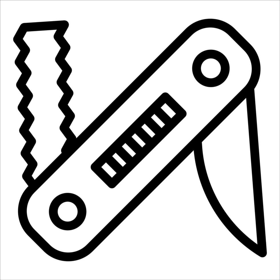 A new black and white outline of a knife vector