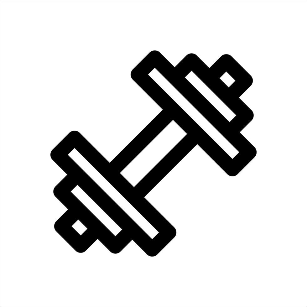 unique outline Dumbbell icon vector