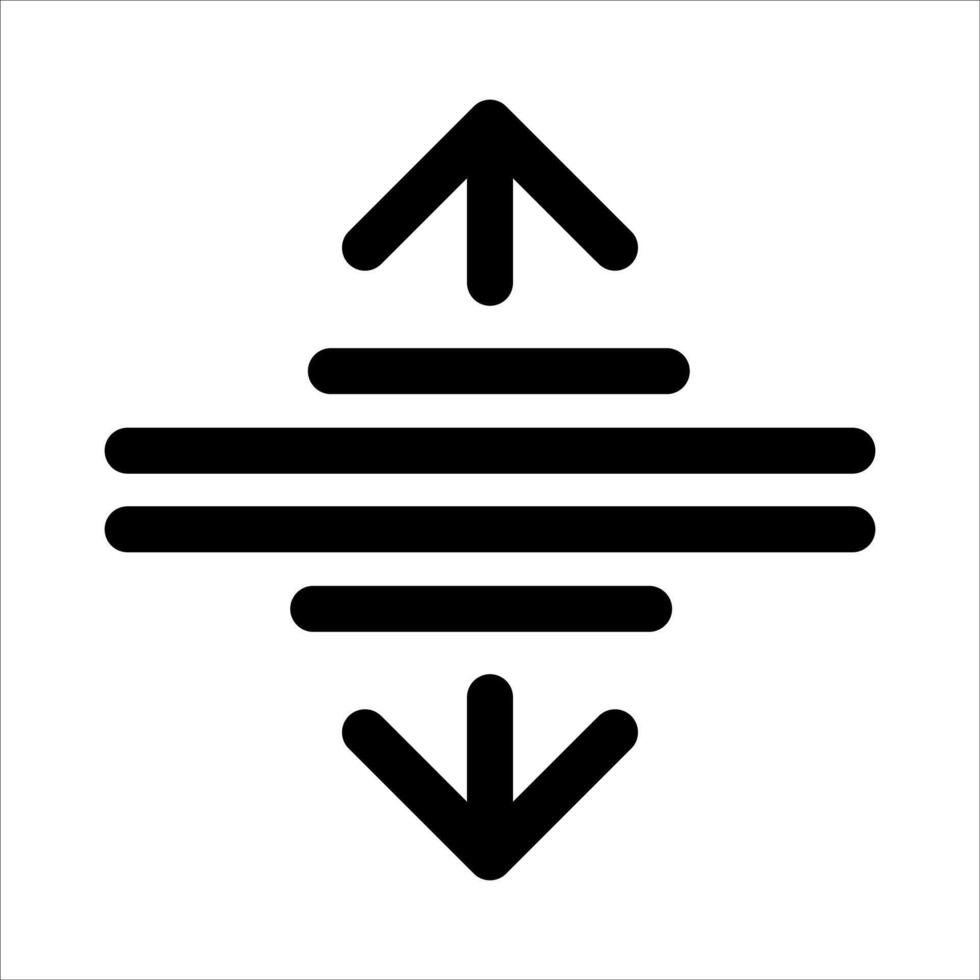 new unique black and white icon of an arrow pointing up vector