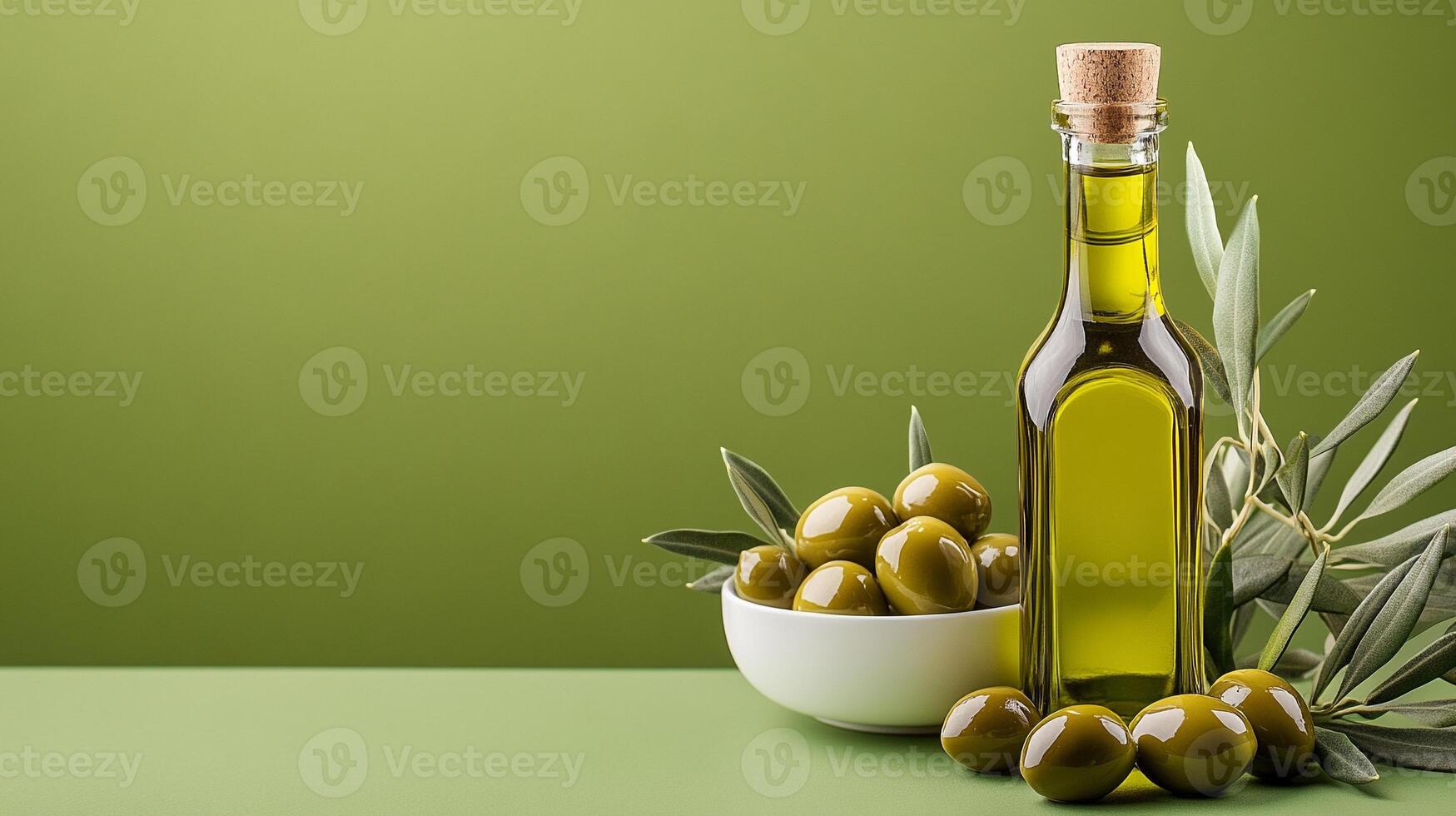 Olive Oil and Olives photo