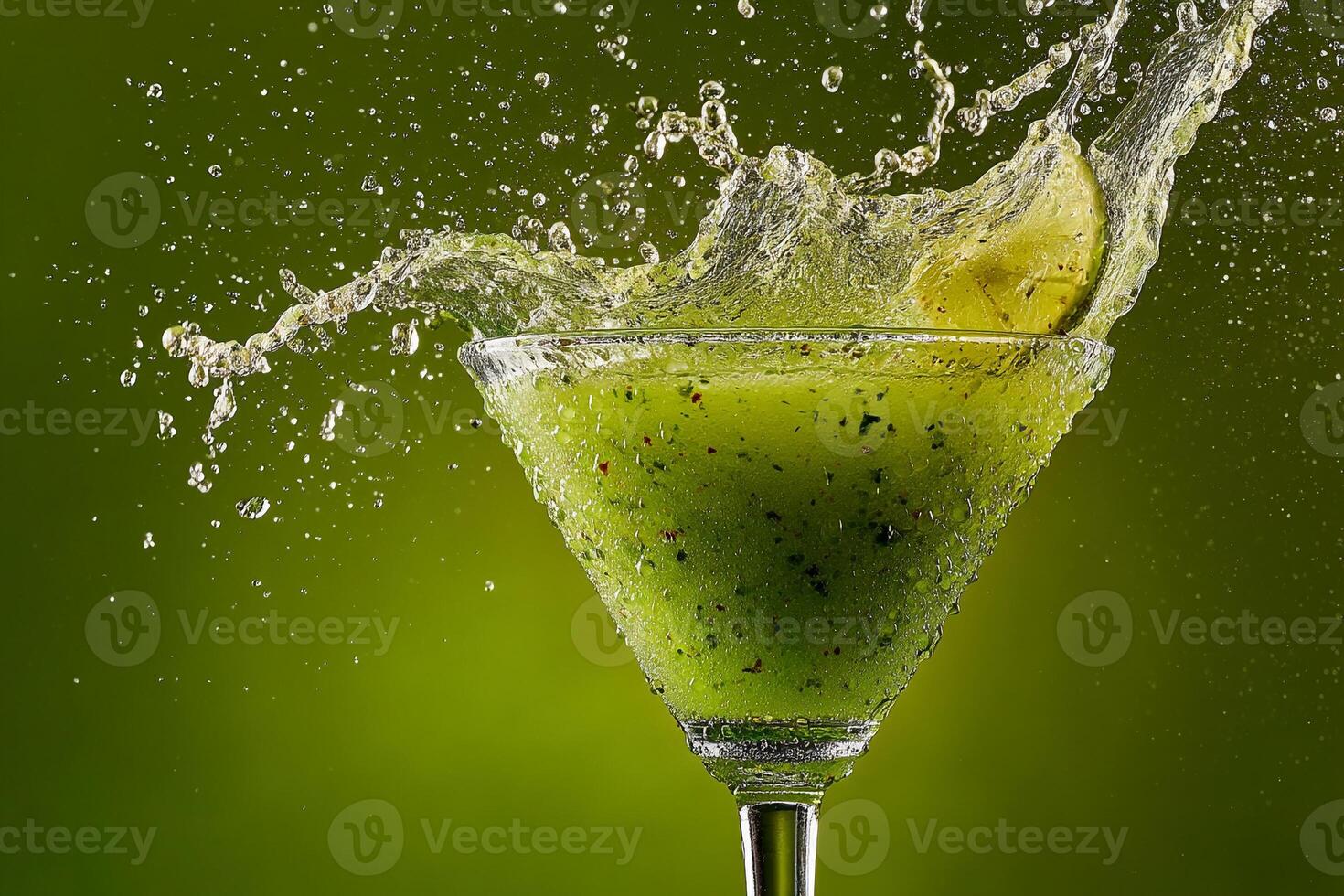 Splashing Green Cocktail photo