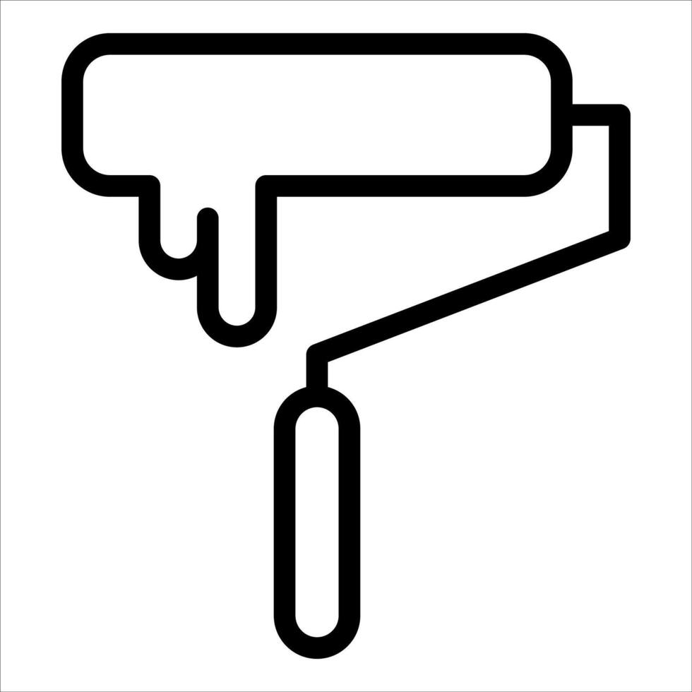 A new paint roller icon on a white background vector