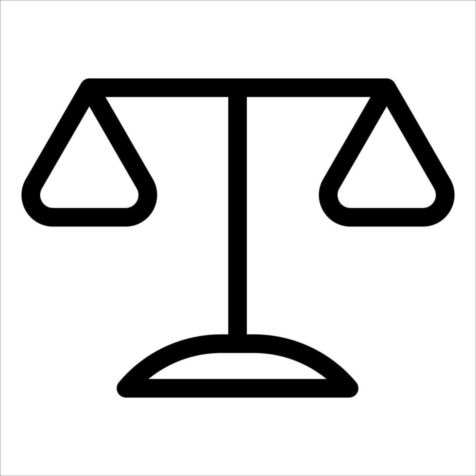 A balance scale icon on a white background vector