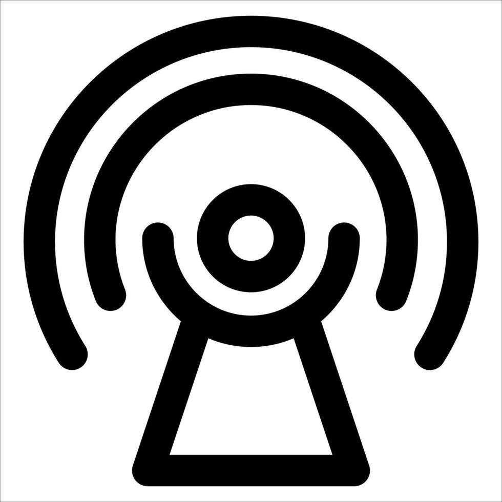 A unique black and white icon of a radio vector