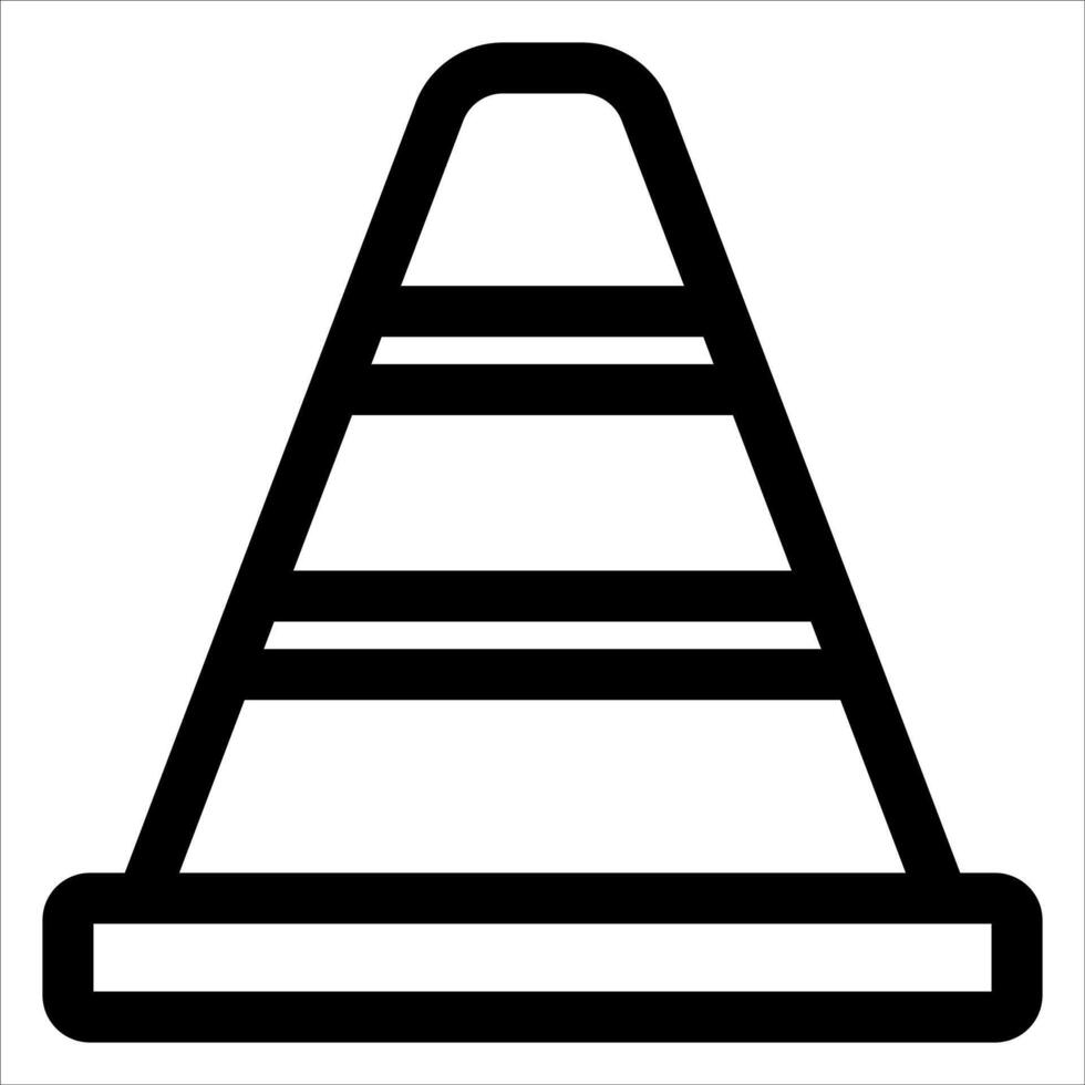 A new unique traffic cone icon on a white background vector