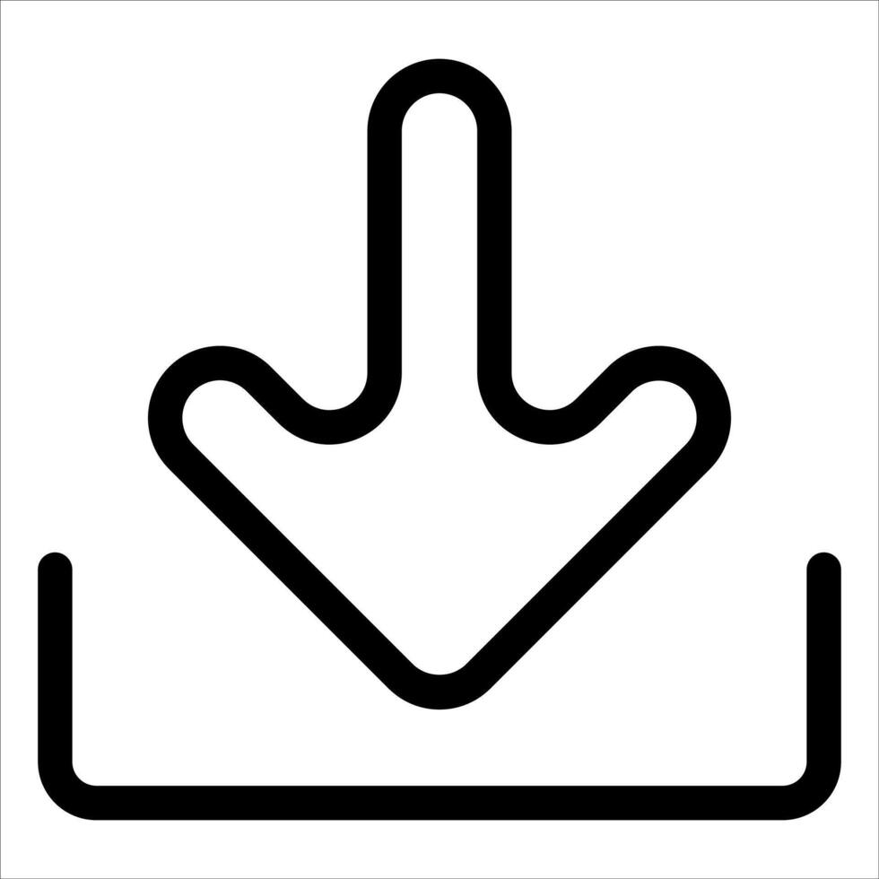a new unique outline Download icon vector