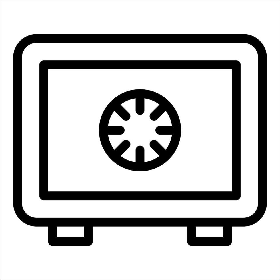 A unique black and white icon of a safe box vector