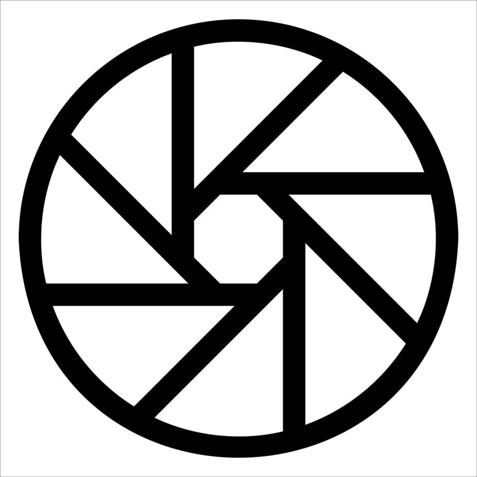 A new unique black and white image of a camera lens vector