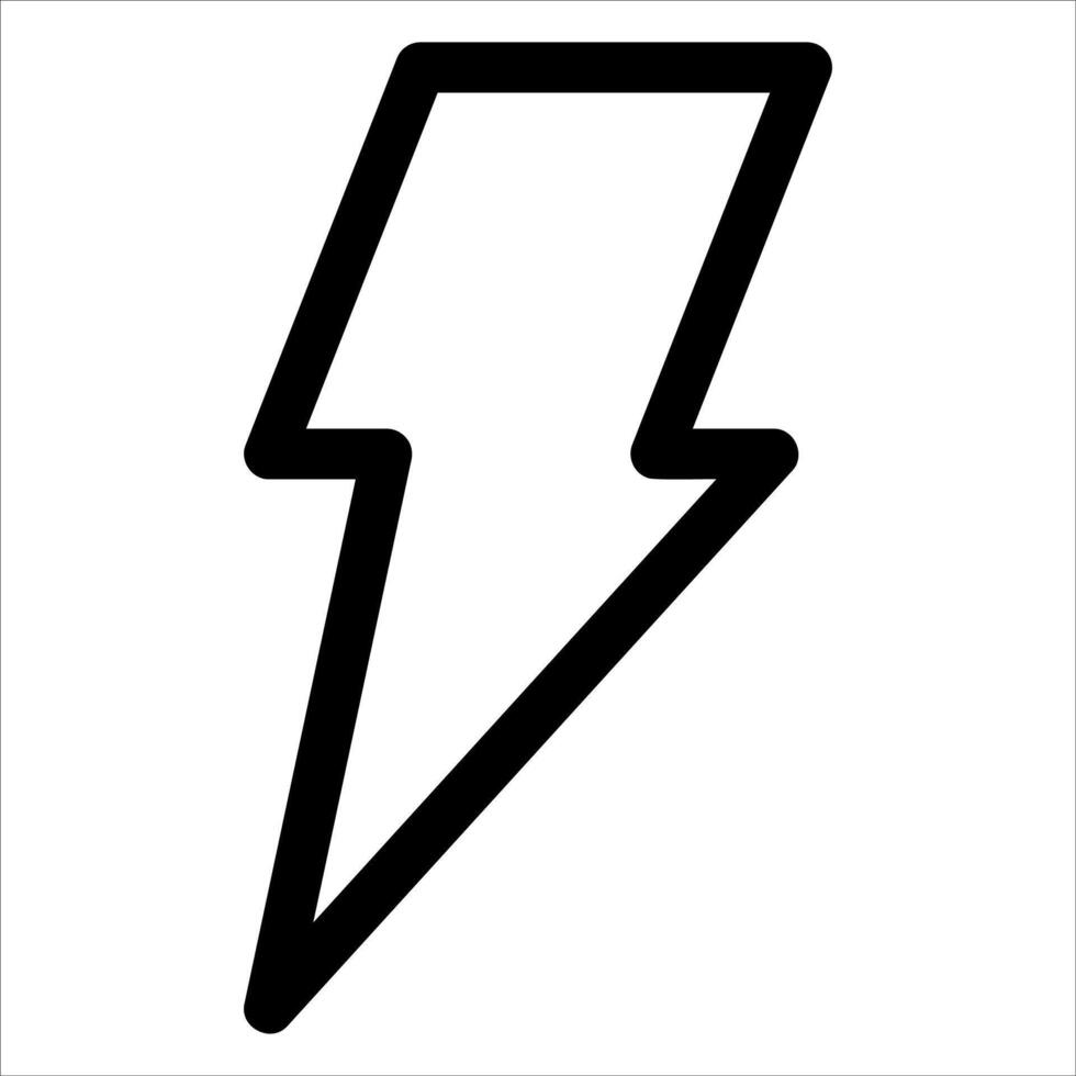 A unique lightning bolt icon on a white background vector