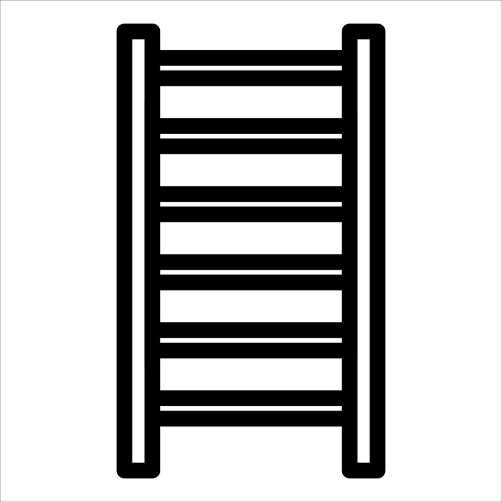 A unique black and white illustration of a ladder vector