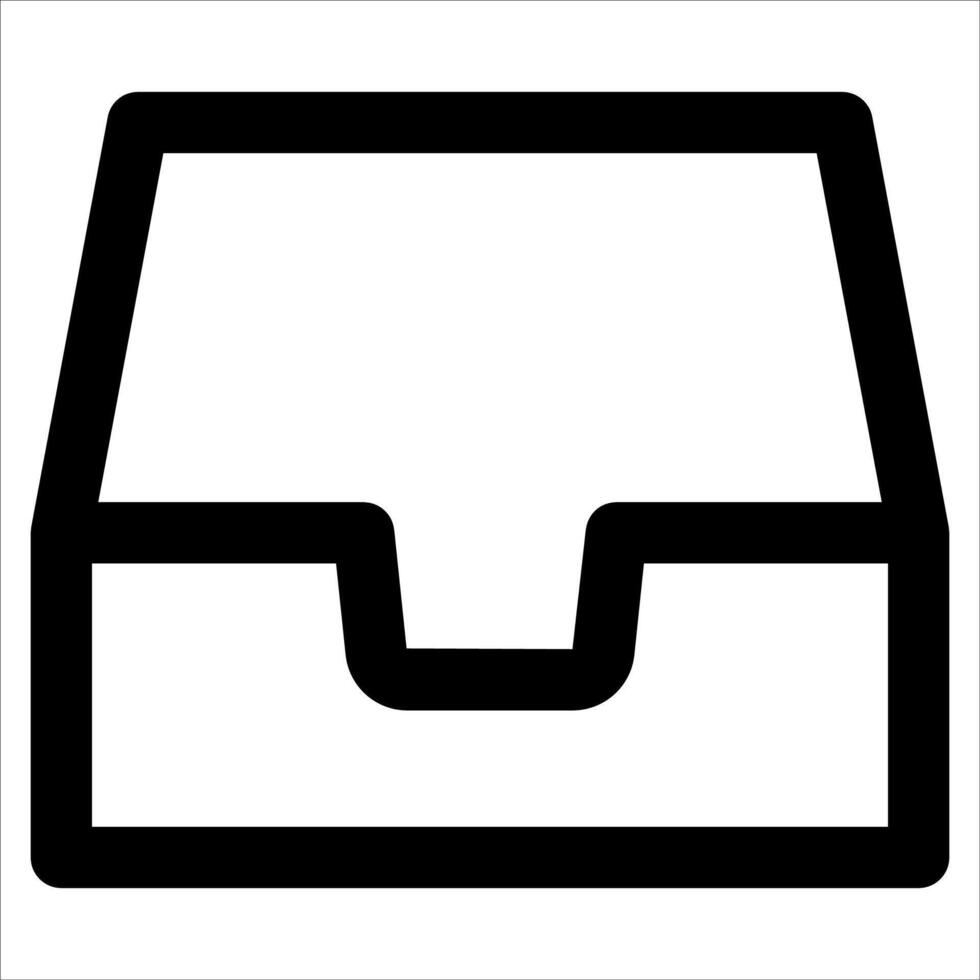 A unique black and white icon of a box vector