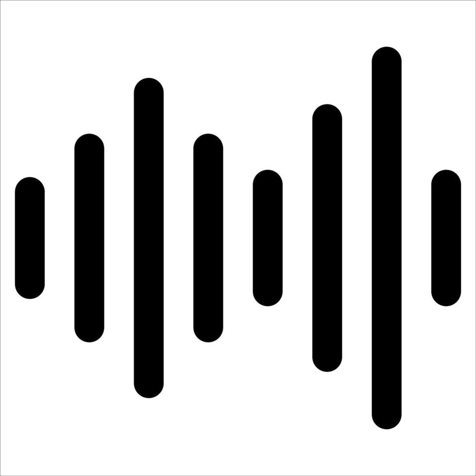 unique An audio wave icon in white background vector