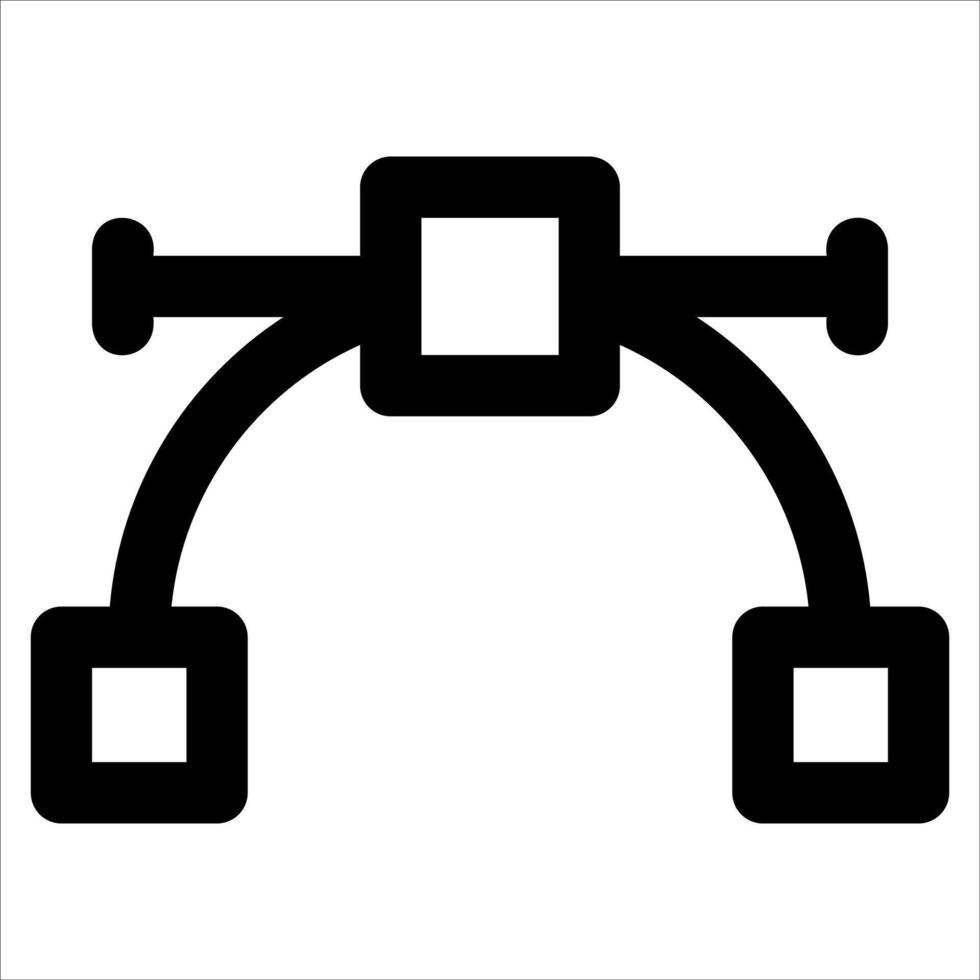 A unique black and white icon of a bridge in white background vector