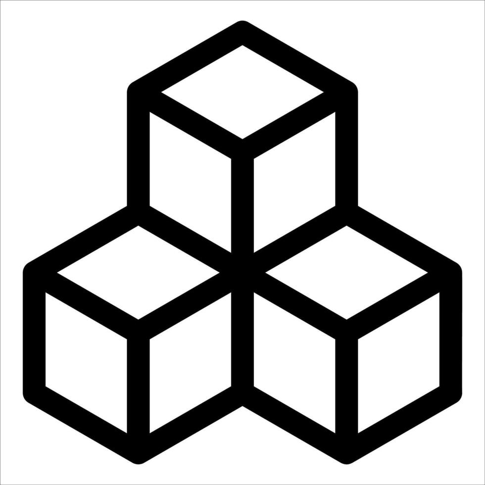 A new unique black and white image of a cube vector