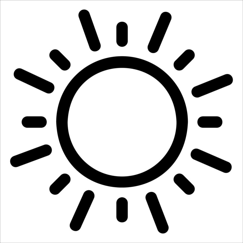new unique outline Sun icon vector