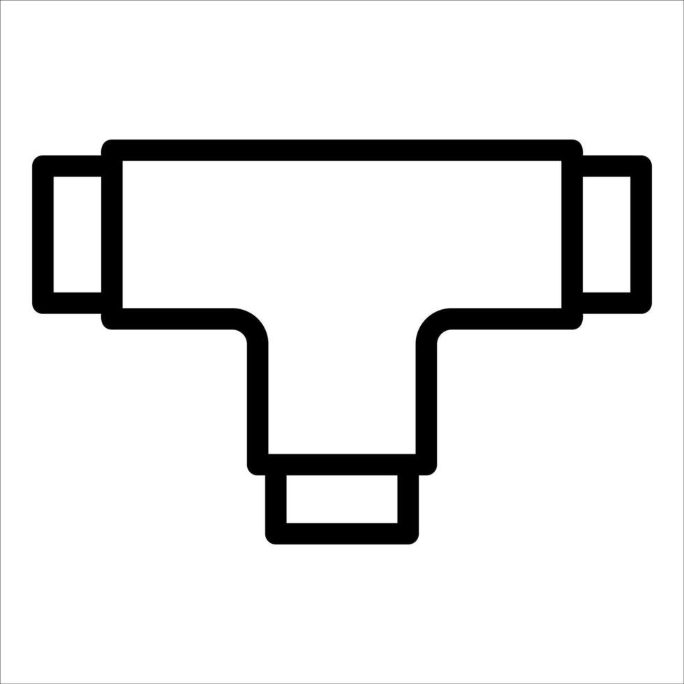 A unique black and white icon of a pipe vector