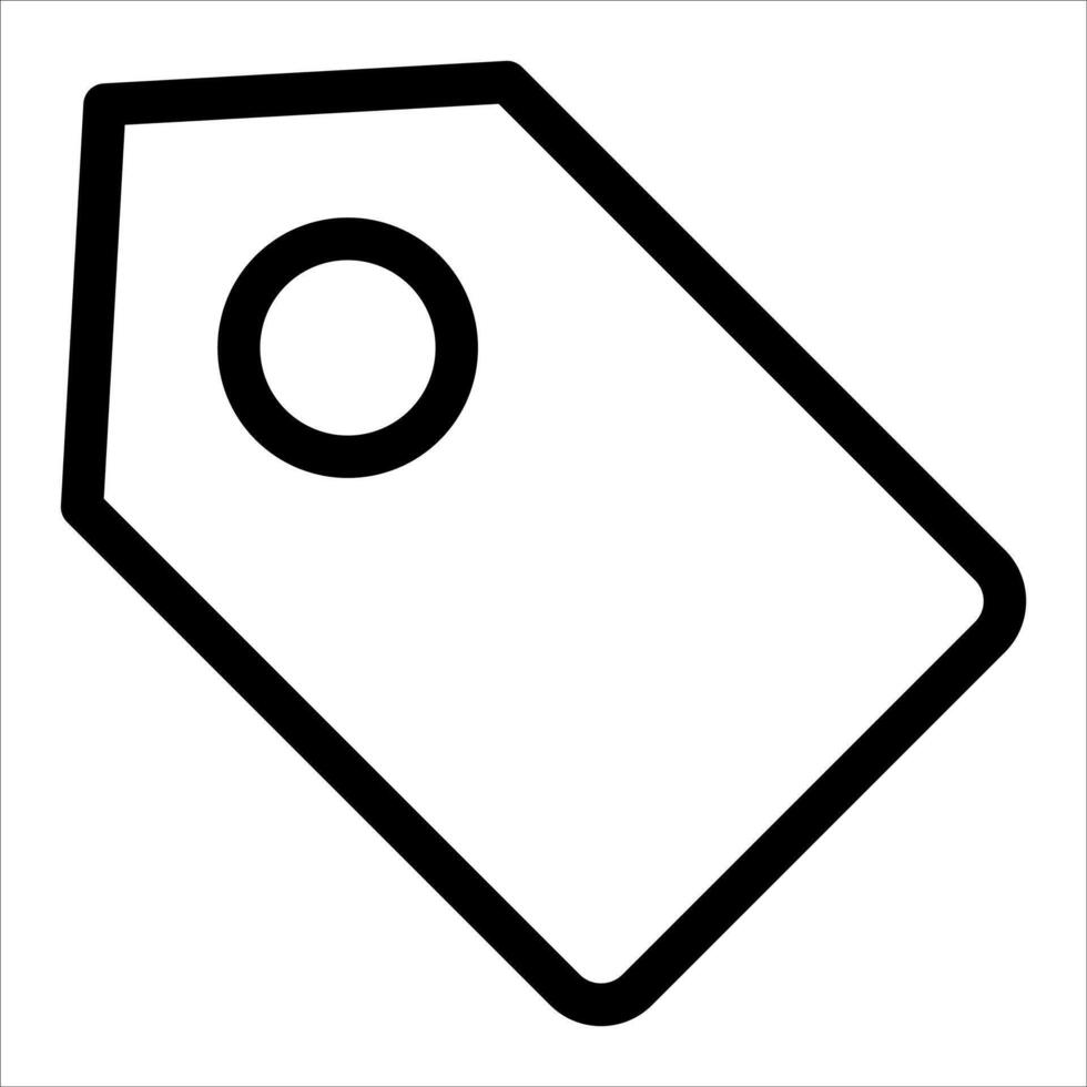A new unique black and white image of a tag vector