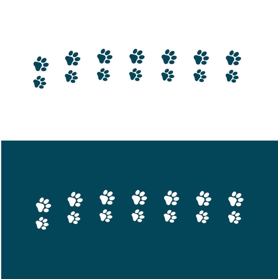 brush line in the form of cat paws vector