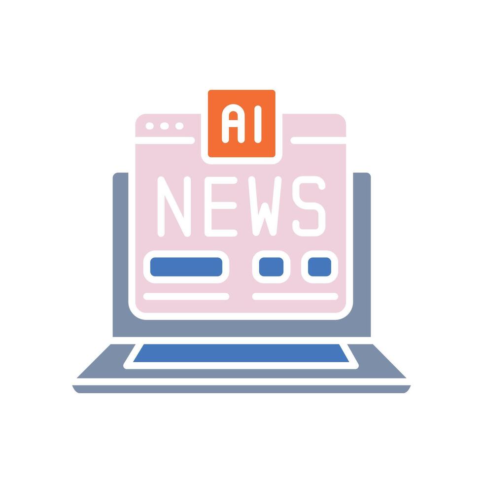 generation news articles color flat icon for digital and print projects. vector