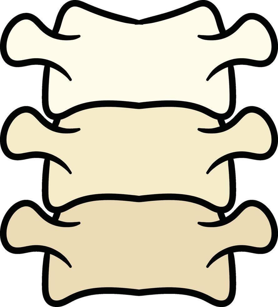 Spinal vertebrae section simple view illustration vector
