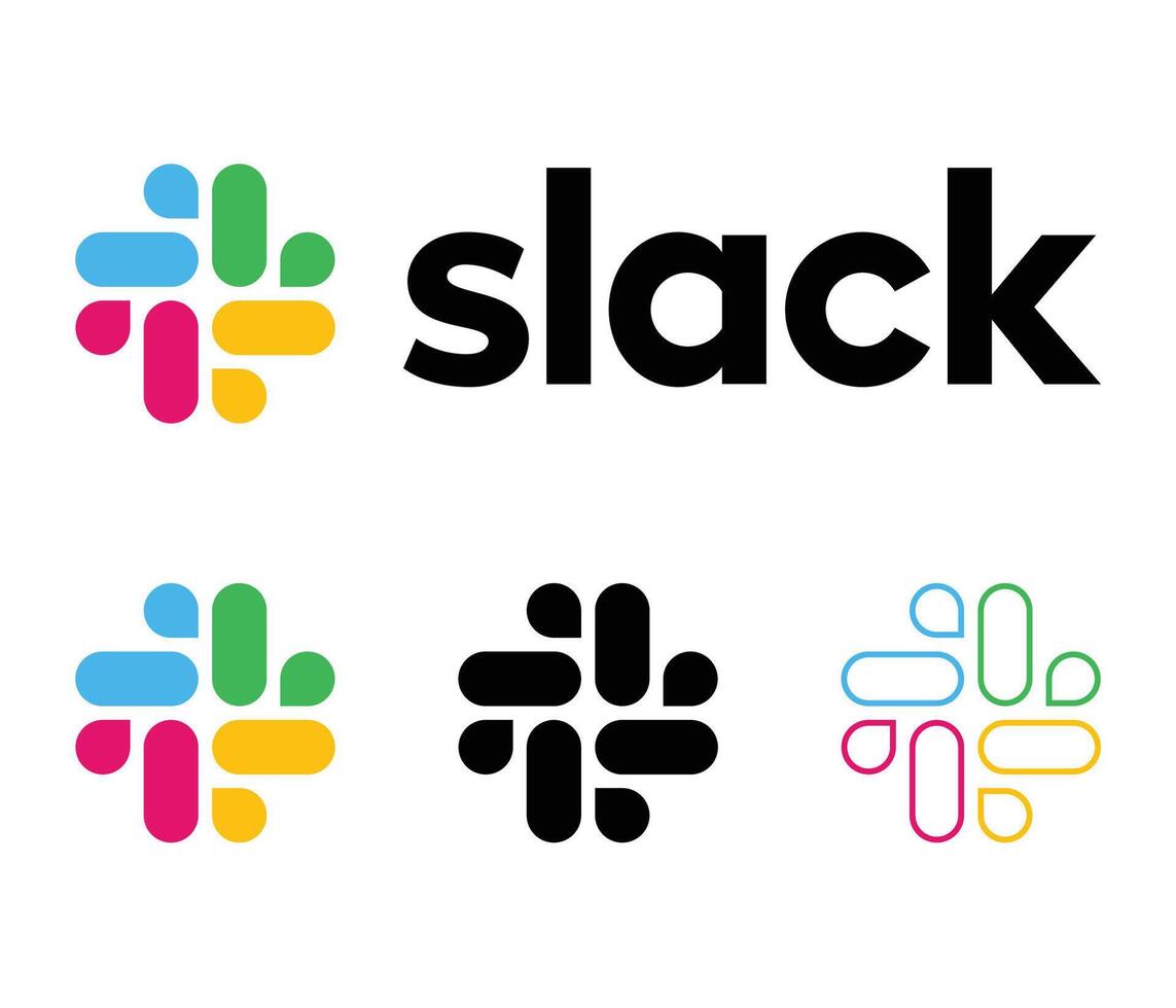 Slack logo icon. popular team messaging app vector
