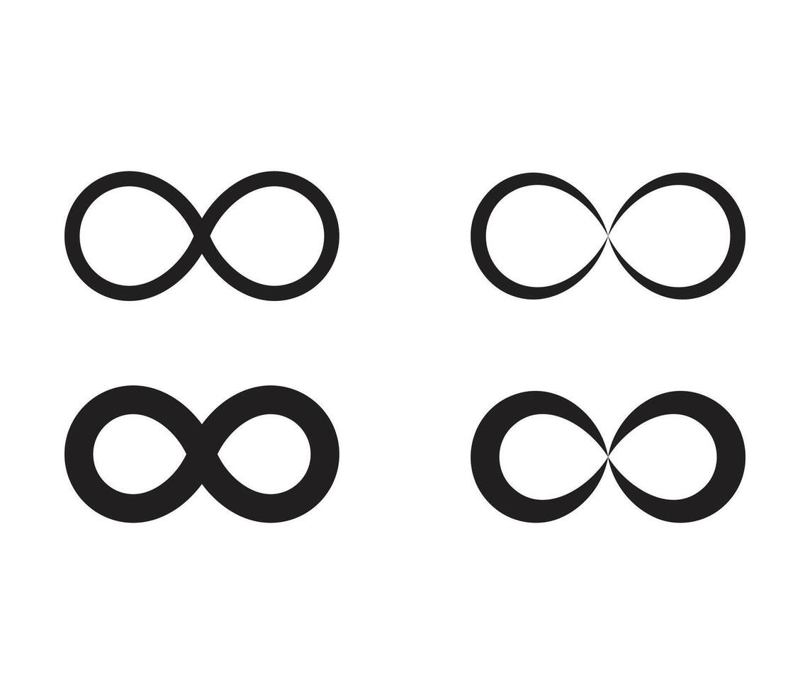 Black infinity sign. infinity loop symbol vector