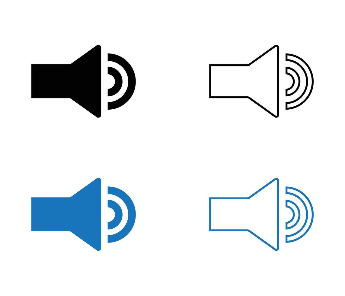sound icon set. volume adjust preferences for mobile and web apps vector