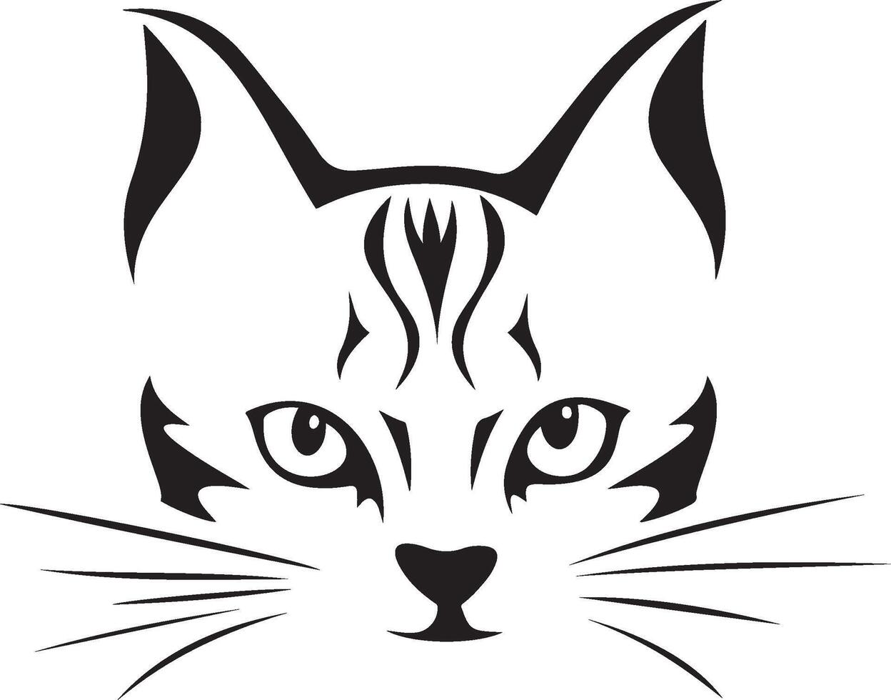 cat face. the cat vector