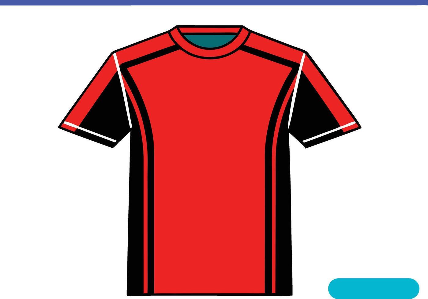 Red and black t shirt design template illustration for sportswear mockup vector