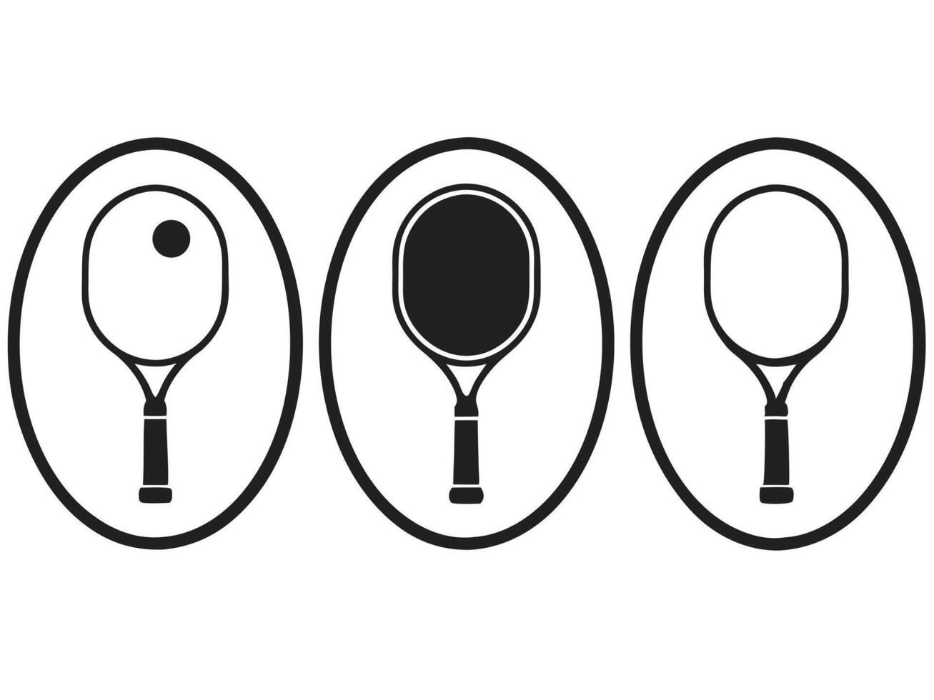 Racket sport emblems set illustration of vintage athletic equipment icons vector