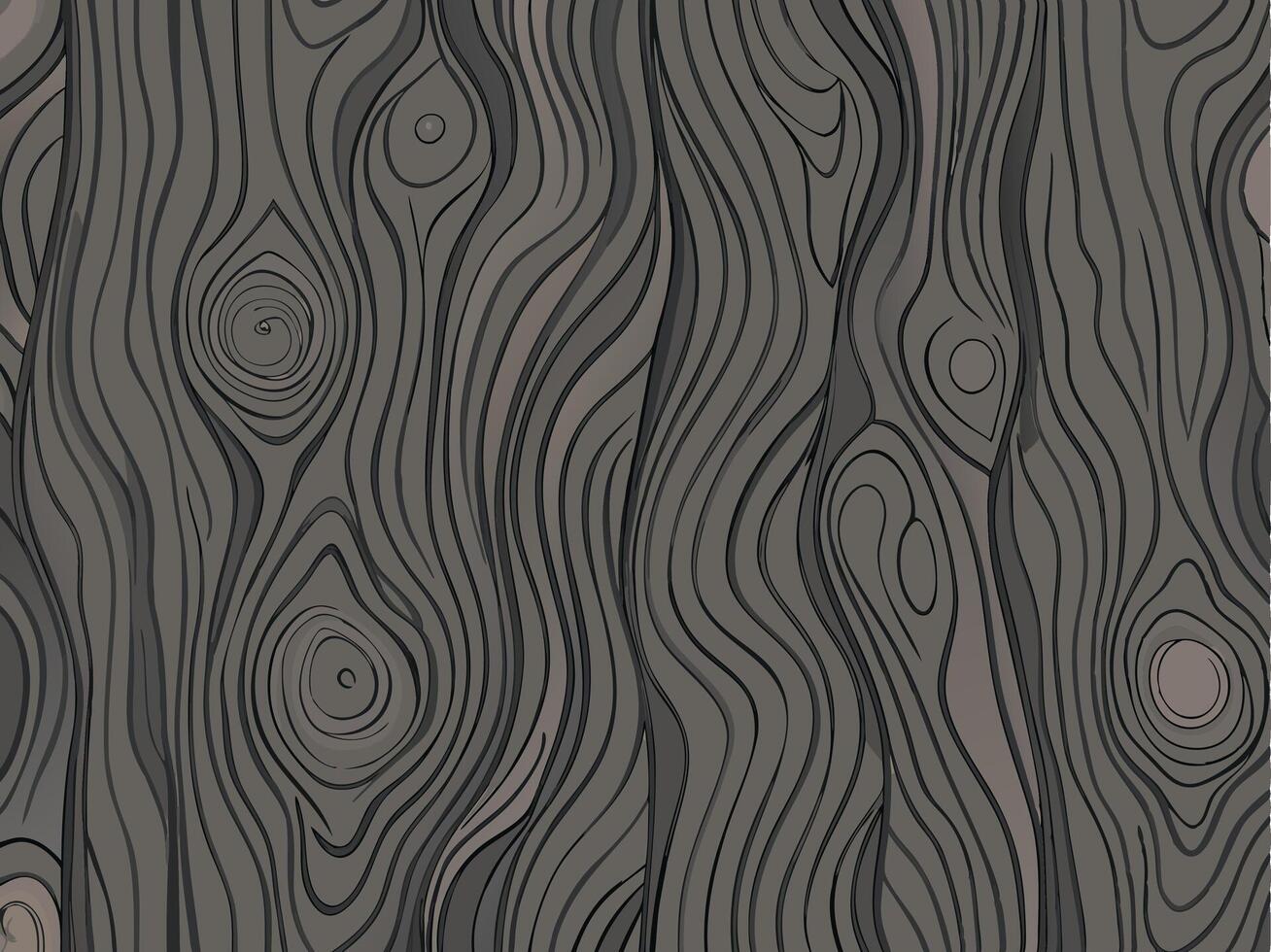 Elegant hand drawn illustration of a seamless wooden planks texture in dark grey tones vector
