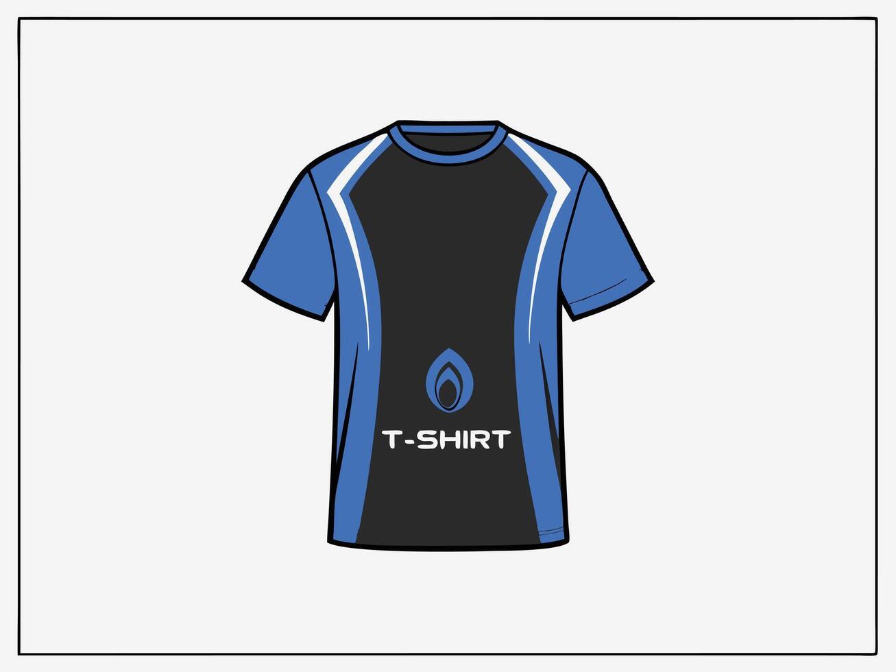 Flat illustration of a short sleeved custom t shirt design template vector
