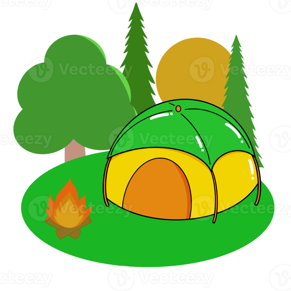 A tent for camping and hiking png