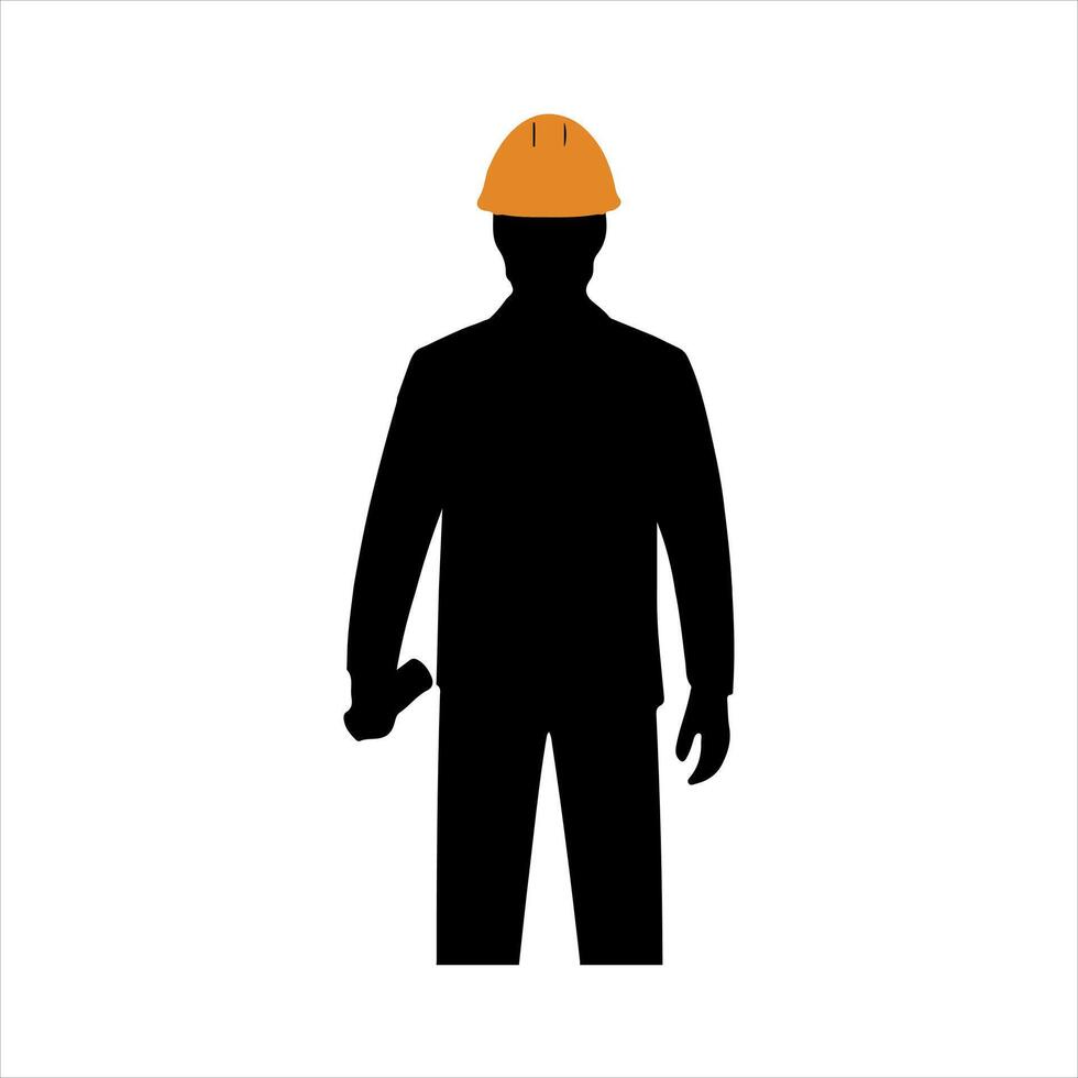 Engineer silhouette black vector
