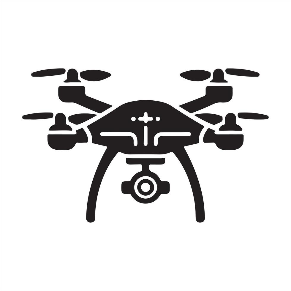 a black and white illustration a drone vector