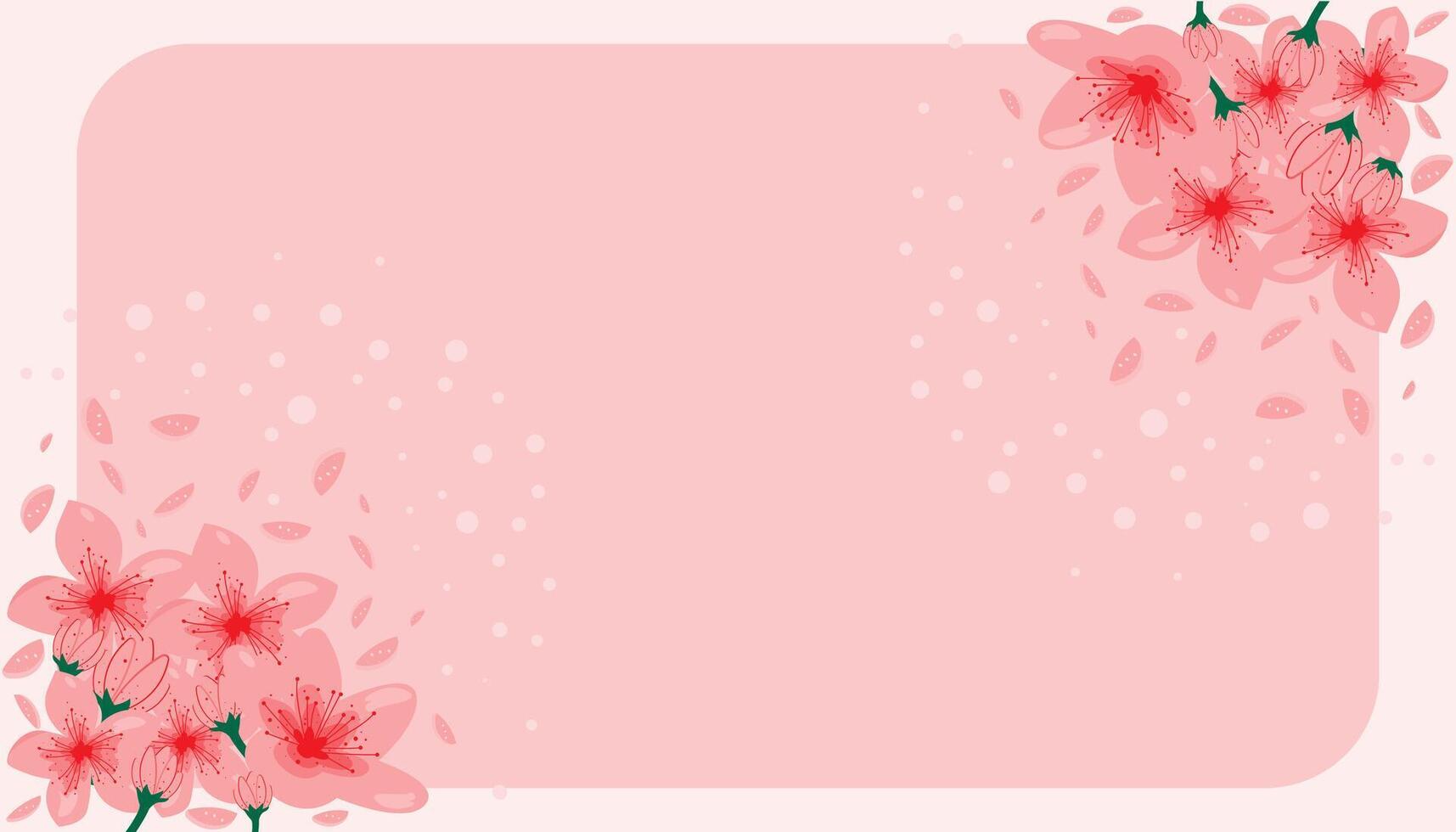 Attractive pink beautiful cherry blossom background vector
